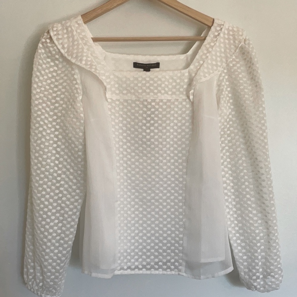 Banana Republic white blouse